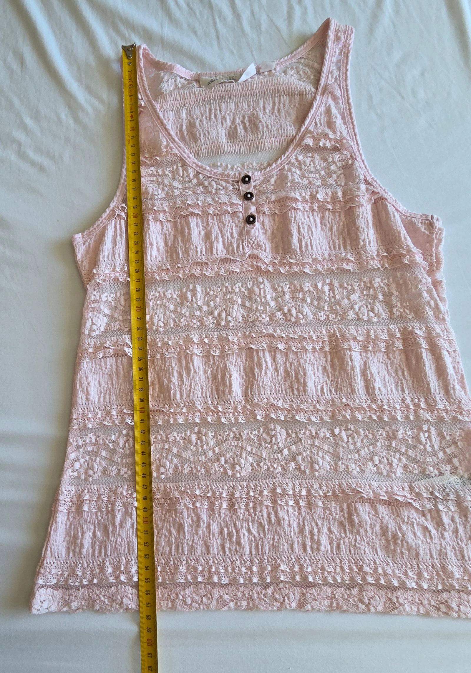 Débardeur rosa pálido H&M S 36 top de encaje con botones – photo 11